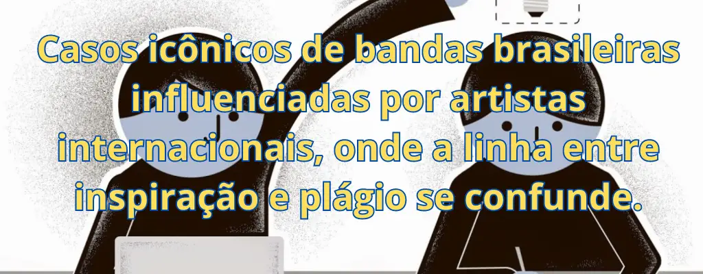 Casos icônicos de bandas brasileiras influenciadas por artistas internacionais, onde a linha entre inspiração e plágio se confunde.