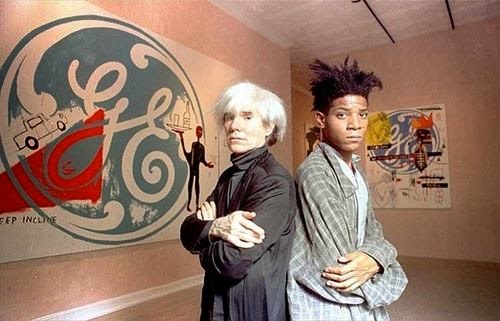 Andy Warhol e Jean-Michel Basquiat em 1985